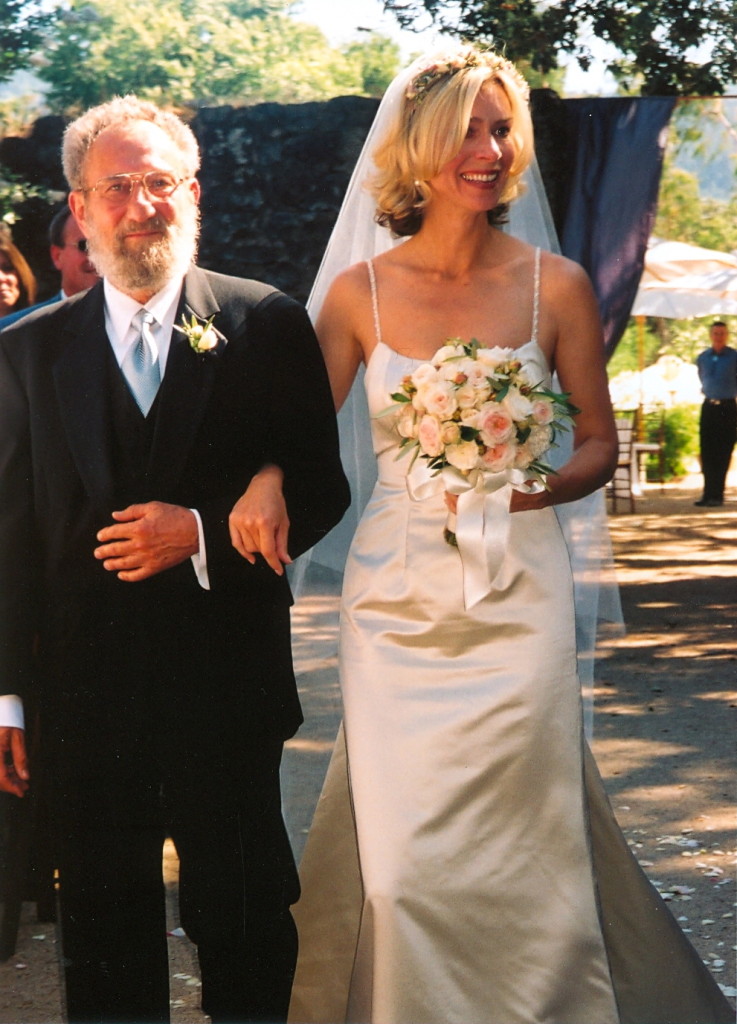 My Dad walking me down the aisle.