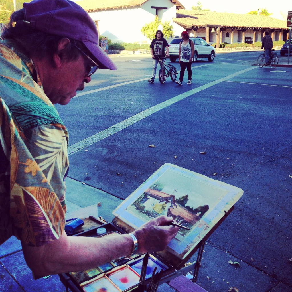 Plein Air, Outdoor painting, Sonoma, Sonoma Mission