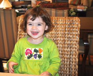 Granddaughter at the Thanksgiving table