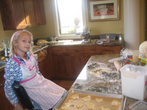 Baking Christmas cookies