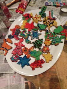 Decorated Christmas cookies