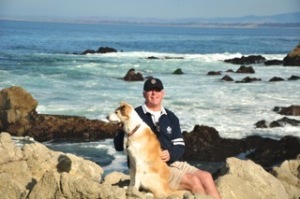 Hubby and Mia on the breathtaking 17 Mile Drive.