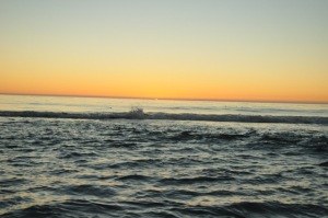 The sun is set at Ocean Beach in Carmel.