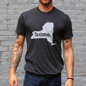 T-shirt with a map of your home state on it, from the Home-t store. This one is of New York.