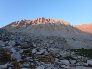 Mt Whitney, captured in the alpenglow. Life-lessons learned while climbing the highest peak in the continental United States.